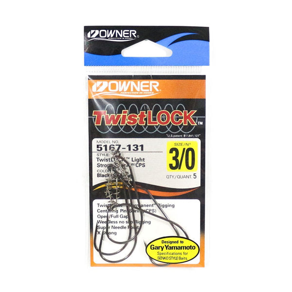 OWNER TWIST LOCK LIGHT #3/0 fishing terminal tackle