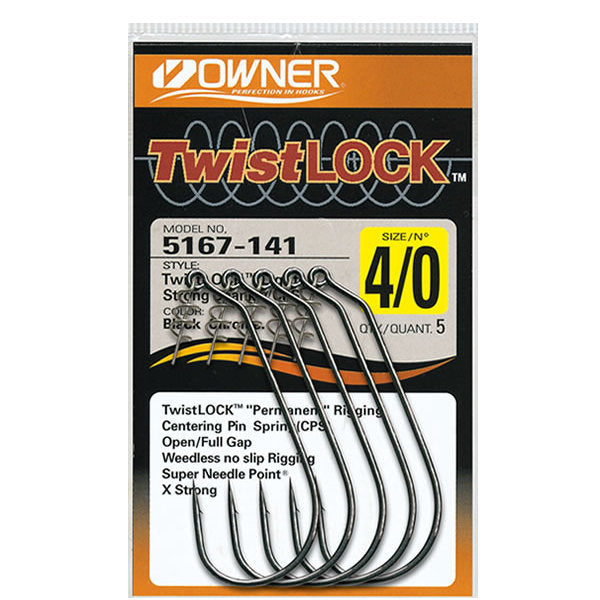 OWNER TWIST LOCK LIGHT #4/0 fishing terminal tackle