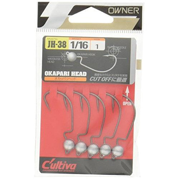 OWNER JH-38 OKAPPARI HEAD #4 : 1/16oz (5 pcs/pack) fishing terminal tackle