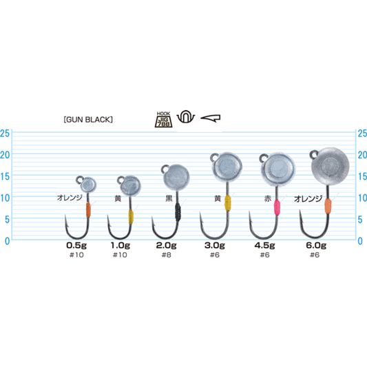 OWNER JH-89 MUSHI HEAD 4.5g (5 pcs/pack) fishing terminal tackle — photo 2