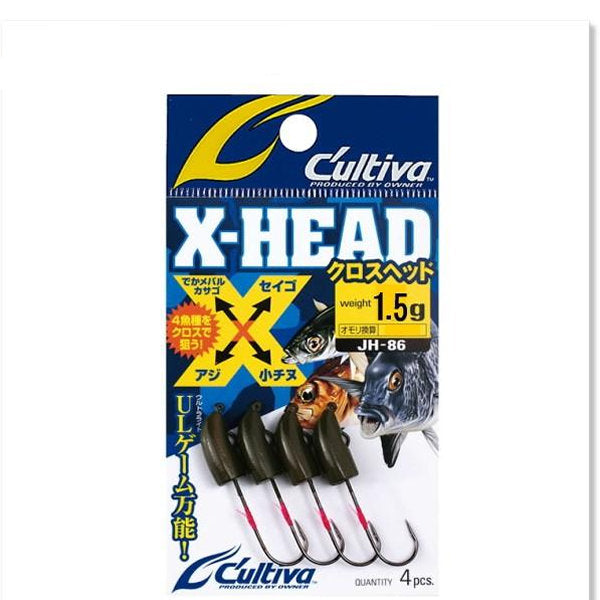 OWNER JH-86 CROSS HEAD 1.5g (4 pcs/pack) fishing terminal tackle