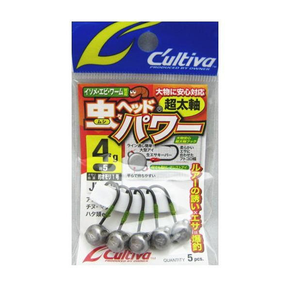 OWNER JH-90 MUSHI HEAD POWER 4g (5 pcs/pack) fishing terminal tackle