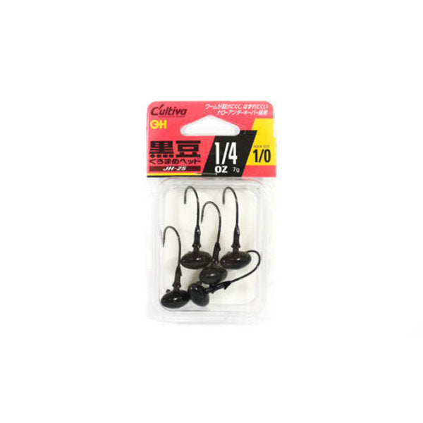 OWNER JH-25 KUROMAME HEAD 1/4oz (5 pcs/pack) fishing terminal tackle