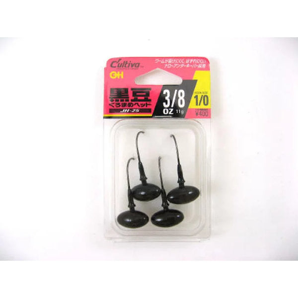 OWNER JH-25 KUROMAME HEAD 3/8oz (4 pcs/pack) fishing terminal tackle