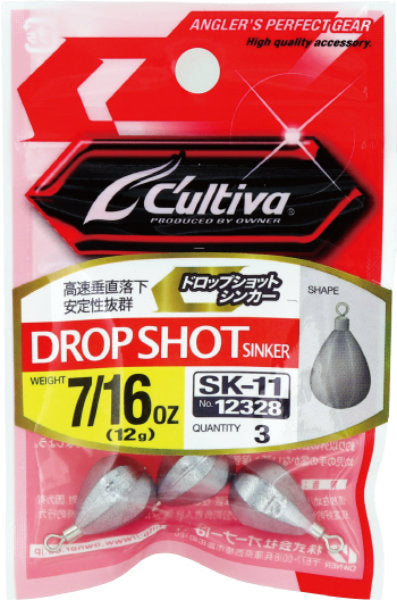 OWNER SK-11 DROP SHOT SINKER 7/16oz fishing terminal tackle