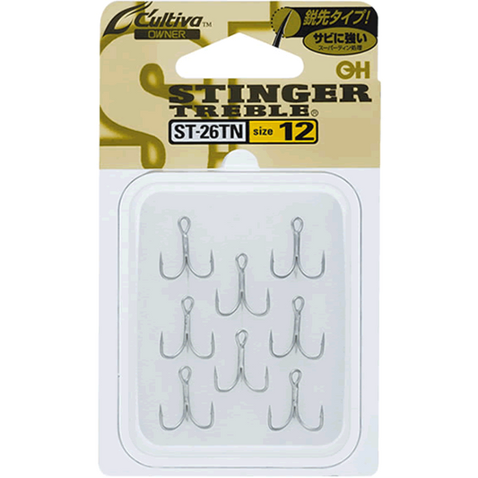 OWNER ST-26TN STINGER TREBLE #12 (8 pcs/pack) fishing terminal tackle — photo 2