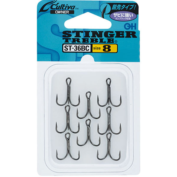 OWNER ST-36BC STINGER TREBLE #2 (8 pcs/pack) fishing terminal tackle