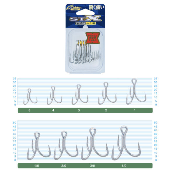 OWNER STX-58 STINGER TREBLE EXTRA #6 (6 pcs/pack)