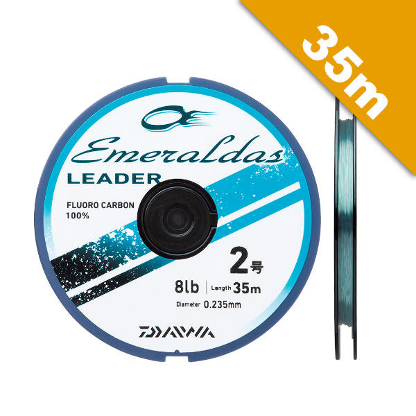 DAIWA EMERALDAS FLUORO LEADER X’LINK #1.75 (7 lb) - 35m Fluorocarbon Natural Green