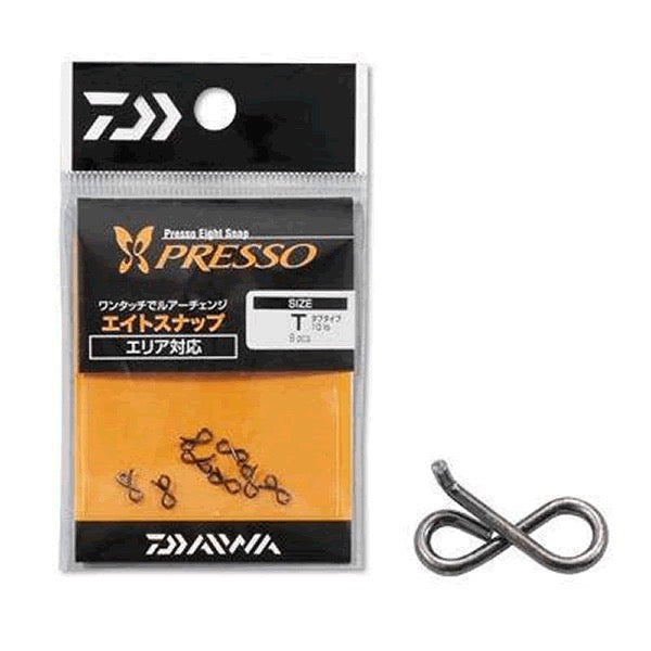 DAIWA PRESSO EIGHT SNAP T (8 pcs/pack) fishing terminal tackle