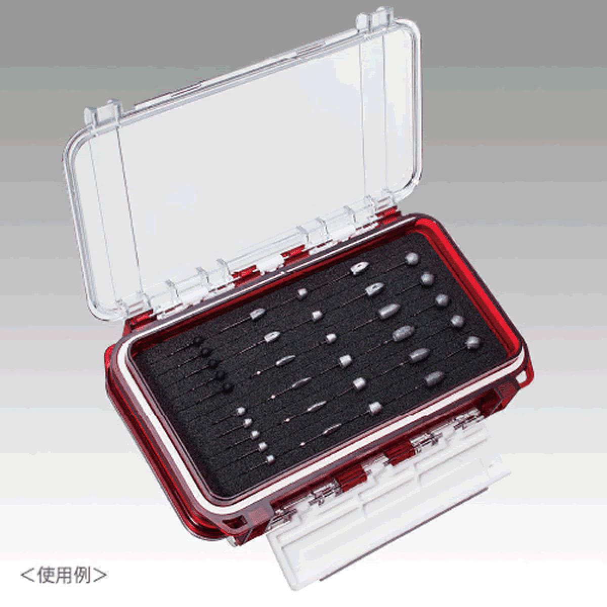 MEIHO WATER PROOF CASE WG 175×105×43mm WG-1 CLEAR RED - Britannic Trade