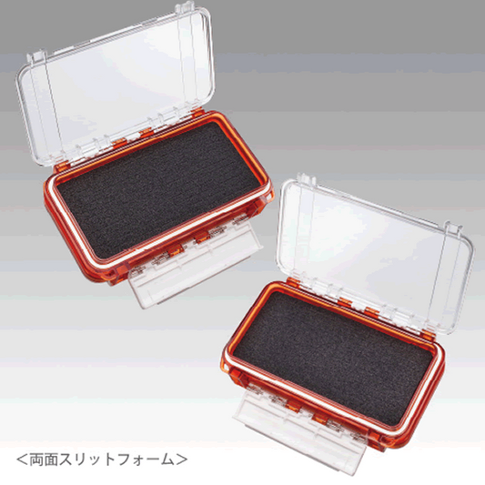 MEIHO WATER PROOF CASE WG 175×105×43mm WG-2 CLEAR ORANGE fishing accessory — photo 2