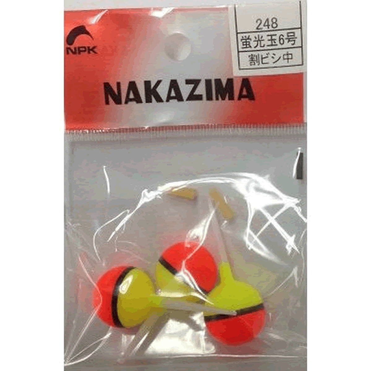 NAKAZIMA FLUORESCENCE BALL FLOAT #6 / 18 x 43 mm 248 (3 pcs/pack)