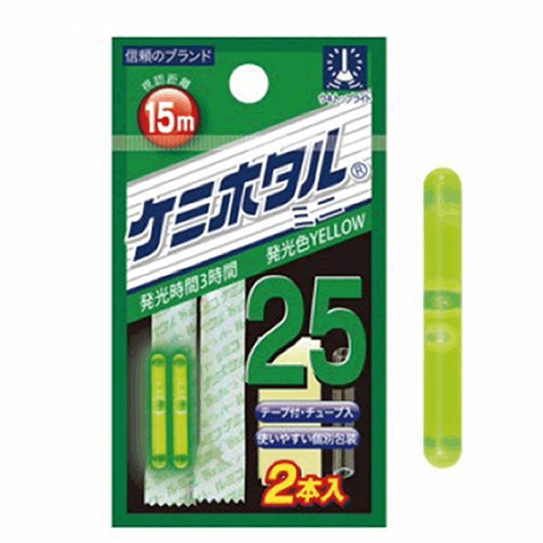 LUMICA CHEMIHOTARU 25 MINI dia.2.9 x 23mm A00209 (2 pcs / pack) YELLOW fishing terminal tackle