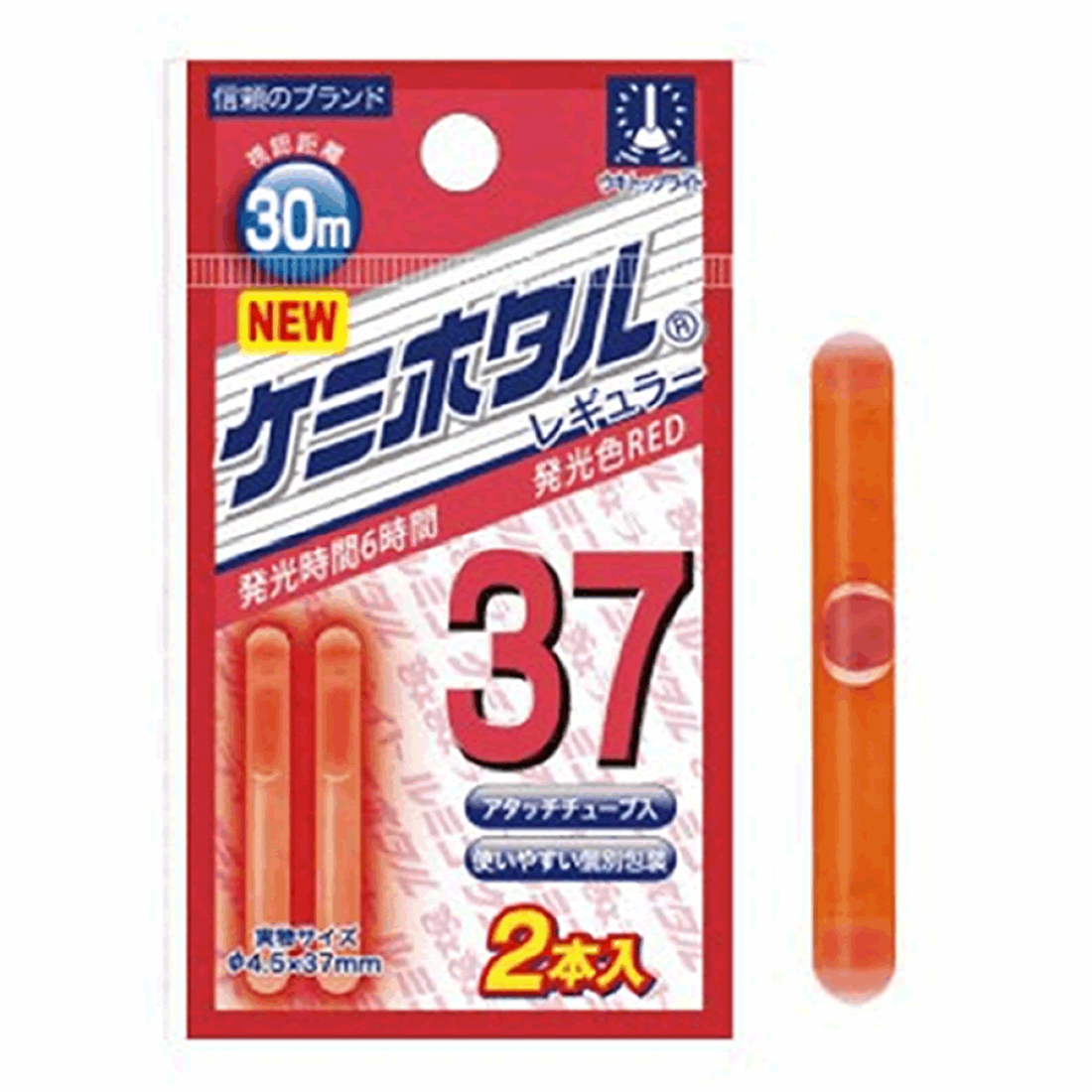 LUMICA CHEMIHOTARU 37 dia.4.5 x 37mm A00310 (2 pcs / pack) RED fishing terminal tackle