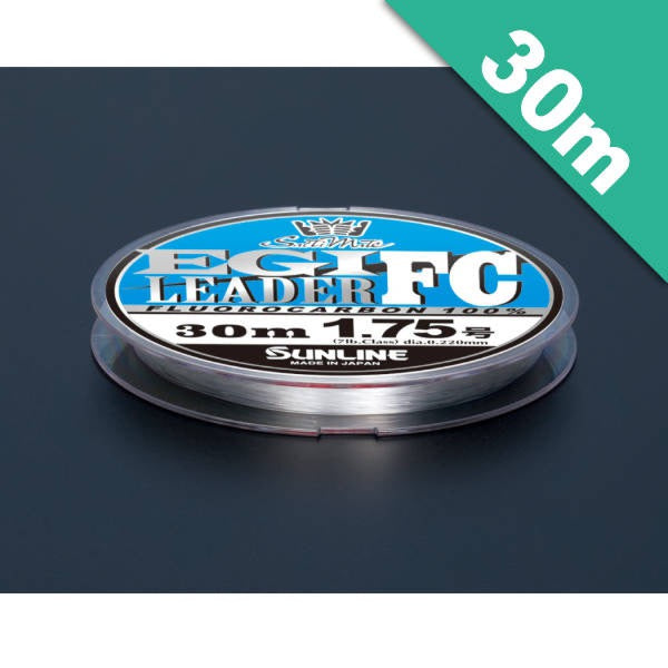 SUNLINE SaltiMate EGI LEADER FC #1.75 (7 lb) - 30m NATURAL CLEAR fishing line