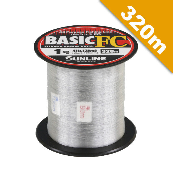 SUNLINE BASIC FC #3 (12 lb) - 320m Fluorocarbon Clear fishing line