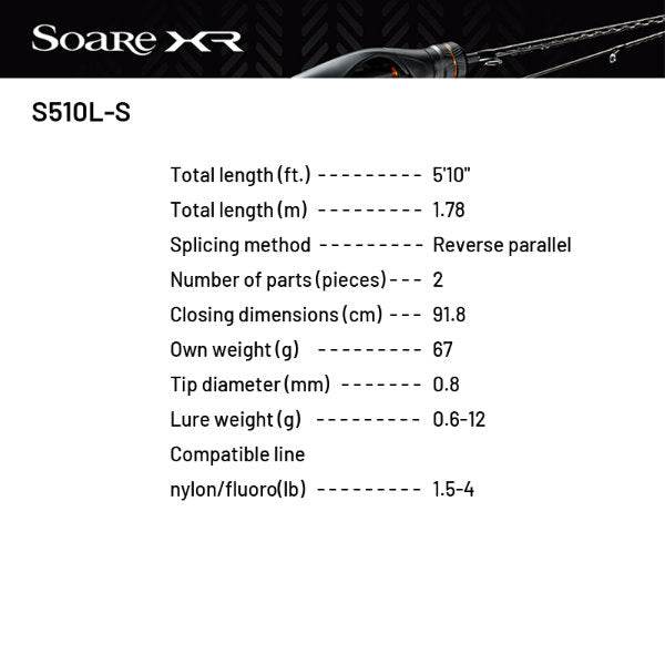 SHIMANO Soare XR S510L-S (2 pieces, Spinning) - Britannic Trade