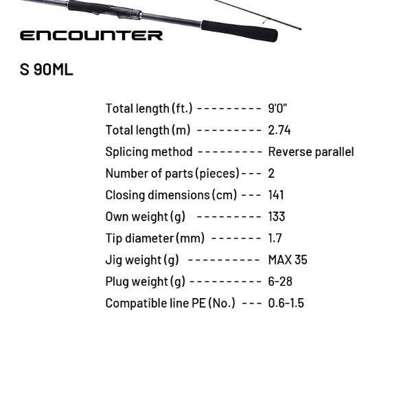 SHIMANO 24 ENCOUNTER S 90ML (2 pieces, Spinning) - Britannic Trade