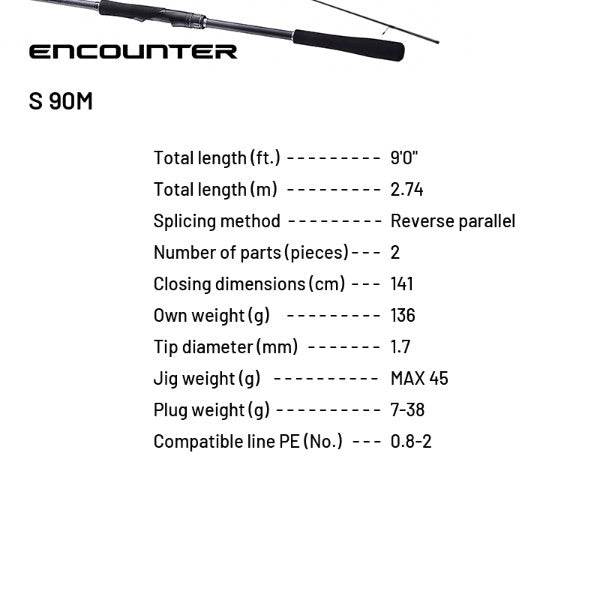 SHIMANO 24 ENCOUNTER S 90M (2 pieces, Spinning) - Britannic Trade