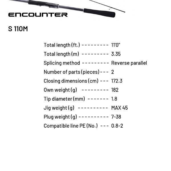 SHIMANO 24 ENCOUNTER S 110M (2 pieces, Spinning) - Britannic Trade