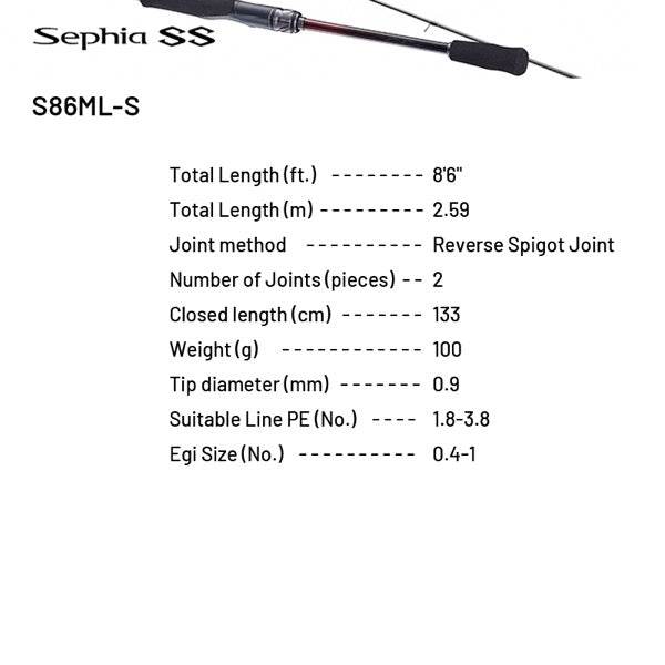 SHIMANO 23 Sephia SS S86ML-S (2 pieces, Spinning) - Britannic Trade