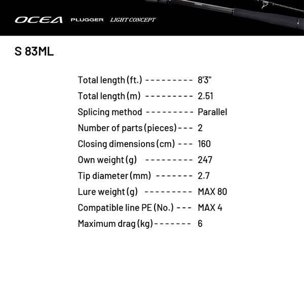 SHIMANO 24 OCEA PLUGGER LIGHT CONCEPT S 83ML (2 pieces, Spinning) - Britannic Trade