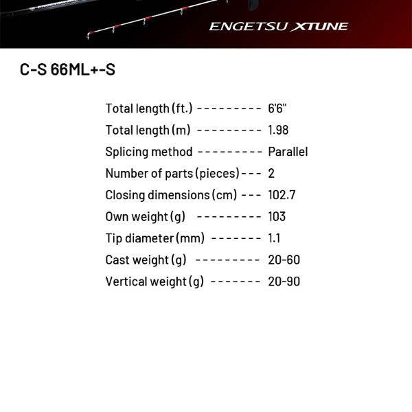 SHIMANO 24 ENGETSU XTUNE C-S 66ML+-S (2 pieces, Spinning) - Britannic Trade