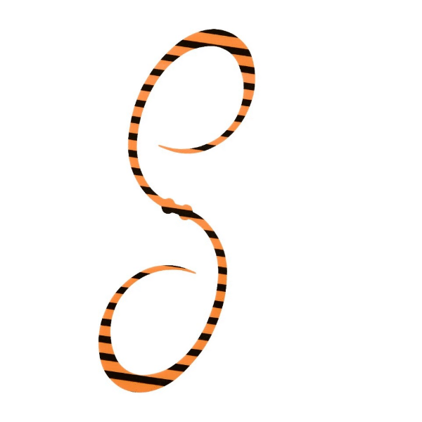 SHIMANO ENGRTSU RESPONSE CURLY 110mm (5 pcs/pack) ED-X04U ZEBRA ORANGE