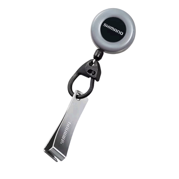 SHIMANO PIN-ON REEL R WITH LINE CUTTER Max length : 40cm PI-012R LIGHT GRAY fishing accessory