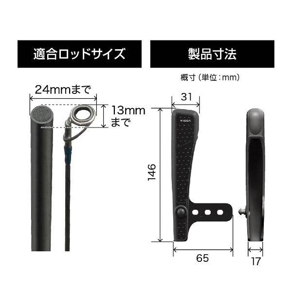 VISOA SILICONE TIP GUARD 146x65x17mm U-A22 BLACK - Britannic Trade