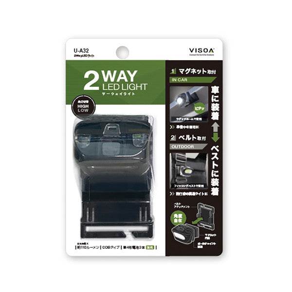 VISOA 2WAY LED LIGHT 35mm : 50mm U-A32 BLACK - Britannic Trade