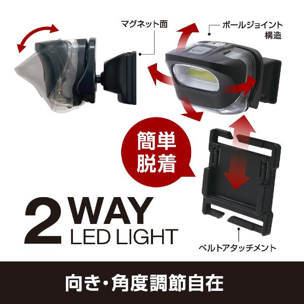 VISOA 2WAY LED LIGHT 35mm : 50mm U-A32 BLACK