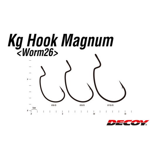 DECOY KG HOOK MAGNUM #8/0 Worm26 (3 pcs/pack) NS BLACK fishing terminal tackle — photo 2