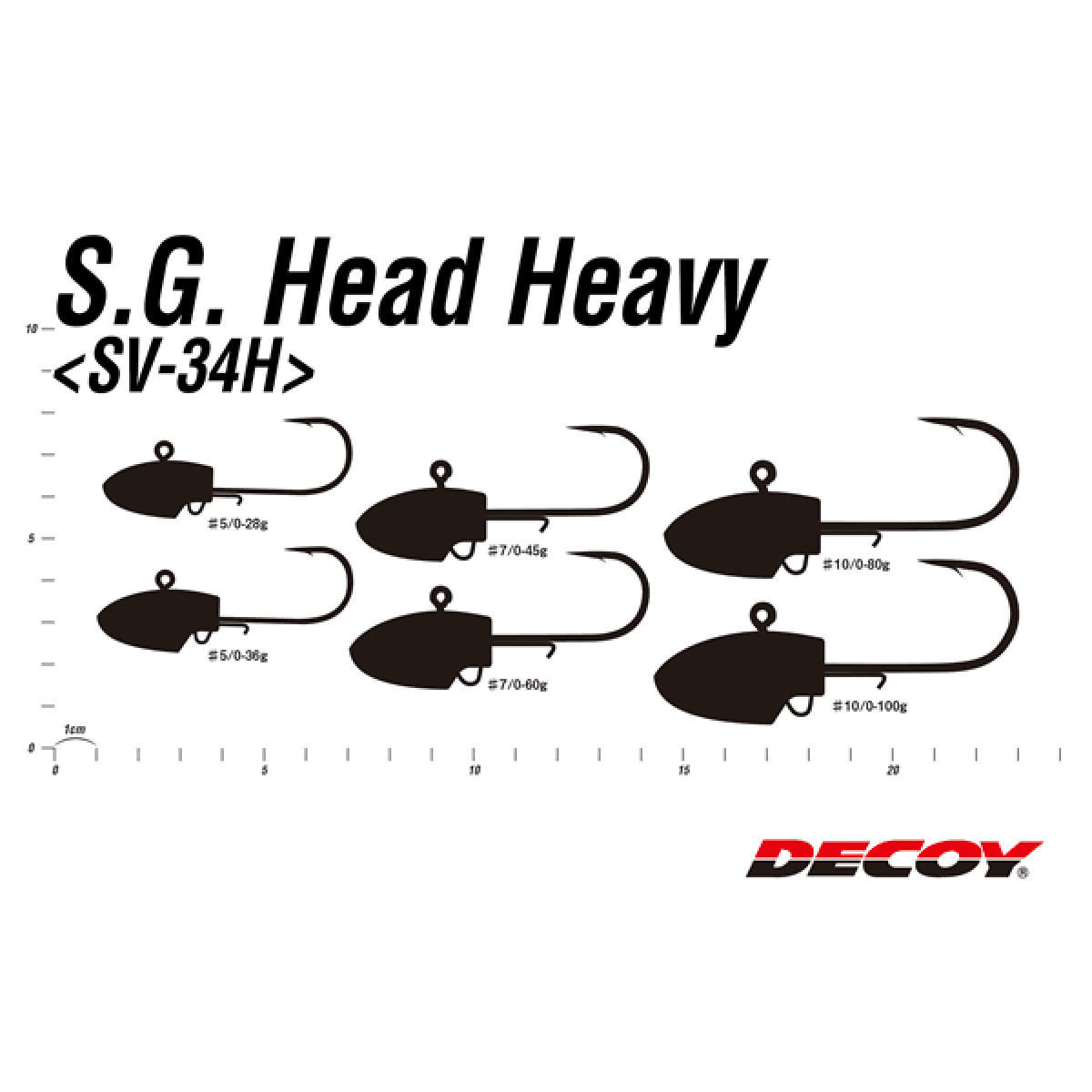 DECOY S.G.HEAD HEAVY #10/0 - 80g SV-34H (2 pcs/pack) W NICKEL - Britannic Trade