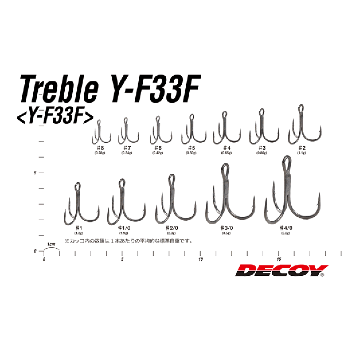 DECOY TREBLE Y-F33 #3/0 Y-F33F (5 pcs/pack) SILKY BLACK - Britannic Trade