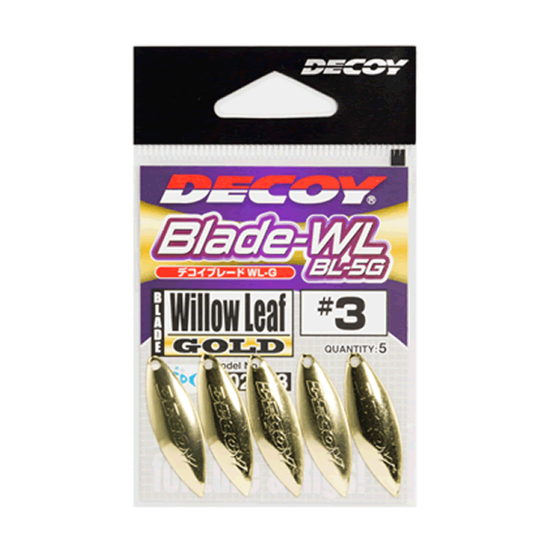 DECOY DECOY BLADE WL #3.5 BL-5 (4 pcs/pack) GOLD fishing terminal tackle