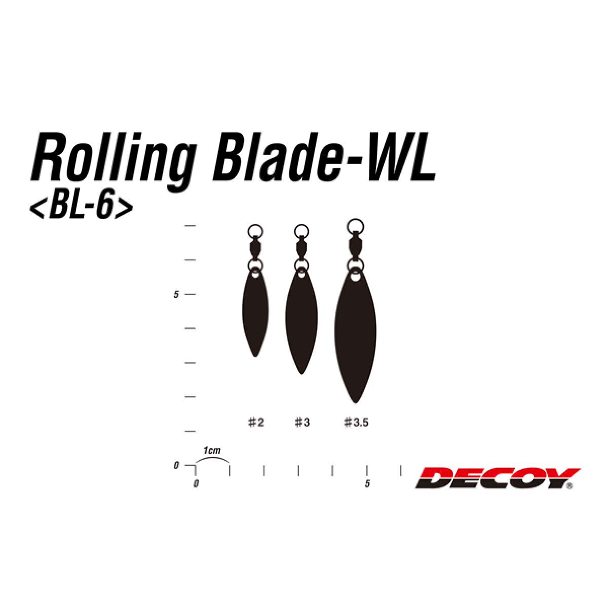 DECOY ROLLING BLADE WL #2 BL-6 (2 pcs/pack) GOLD