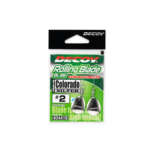 DECOY ROLLING BLADE CR #3 (2 pcs/pack) SILVER fishing terminal tackle — photo 2
