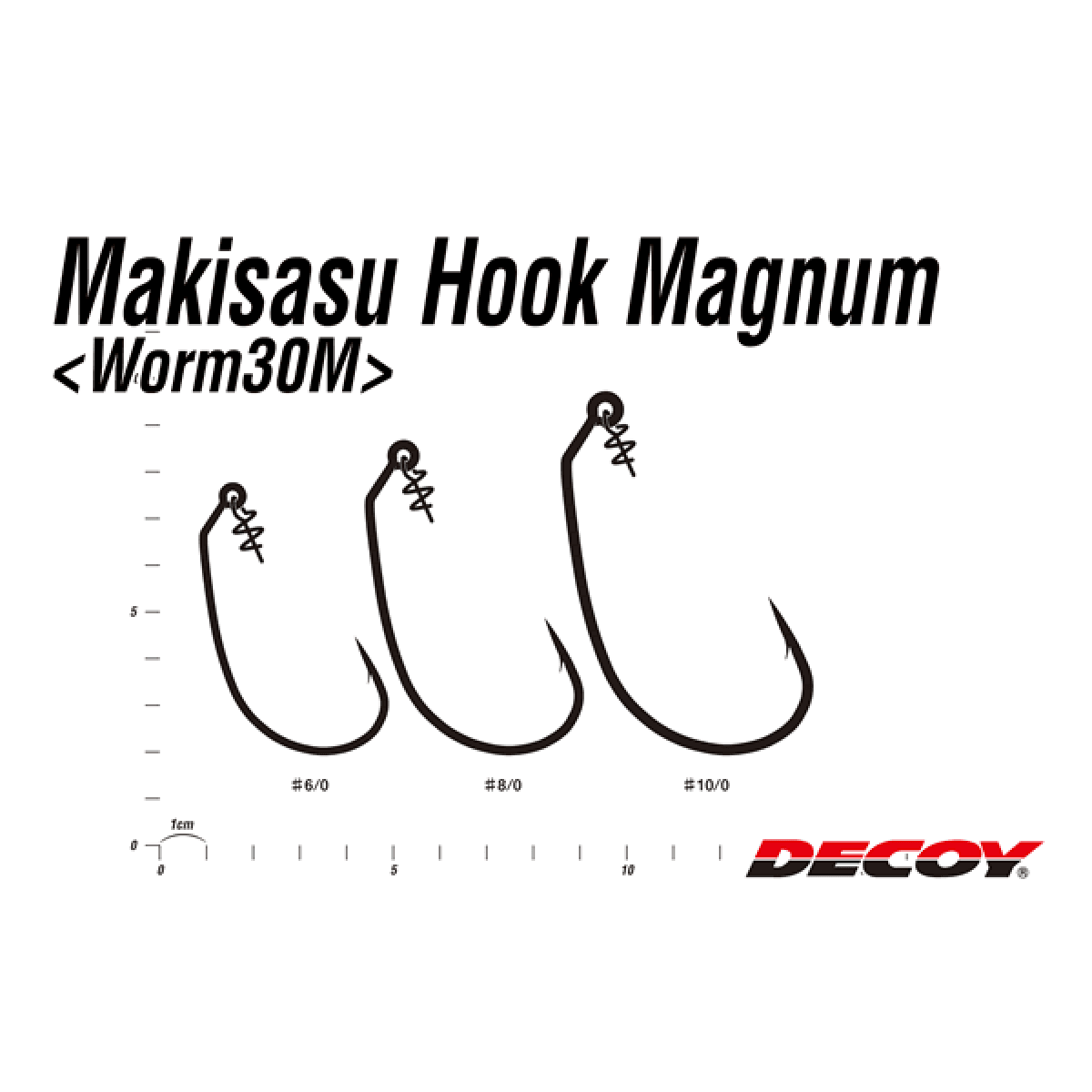 DECOY MAKISASU HOOK MAGNUM #8/0 Worm30M (3 pcs/pack) NS BLACK - Britannic Trade