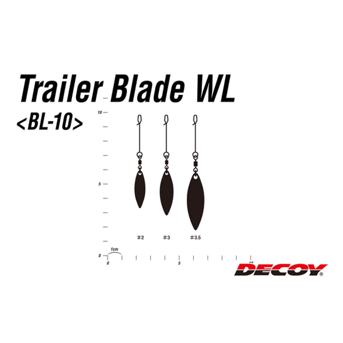 DECOY TRAILER BLADE WL #3 BL-10 (2 pcs/pack) SILVER fishing terminal tackle — photo 3