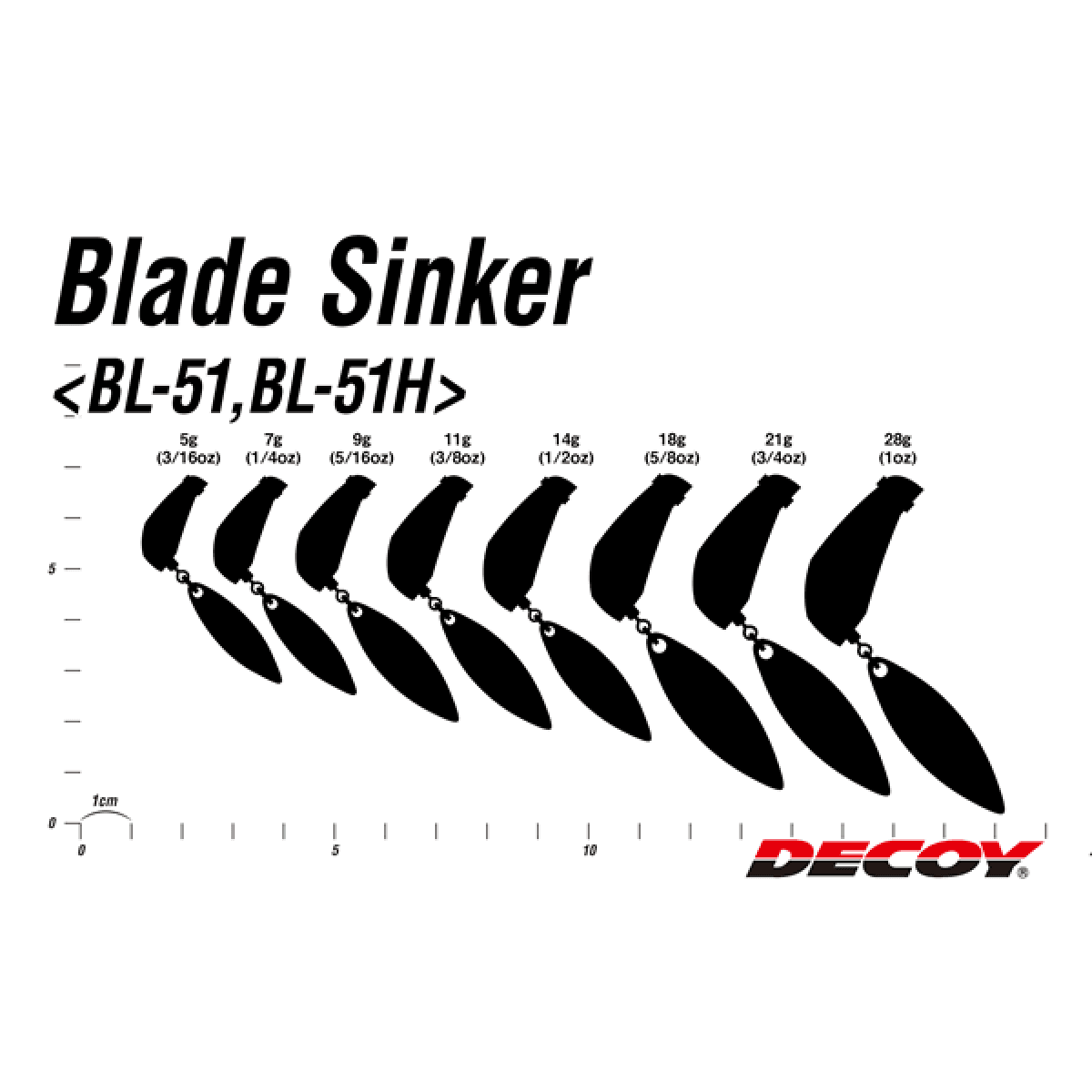 DECOY BLADE SINKER 5g BL-51 (3 pcs/pack) GUN BLACK - Britannic Trade