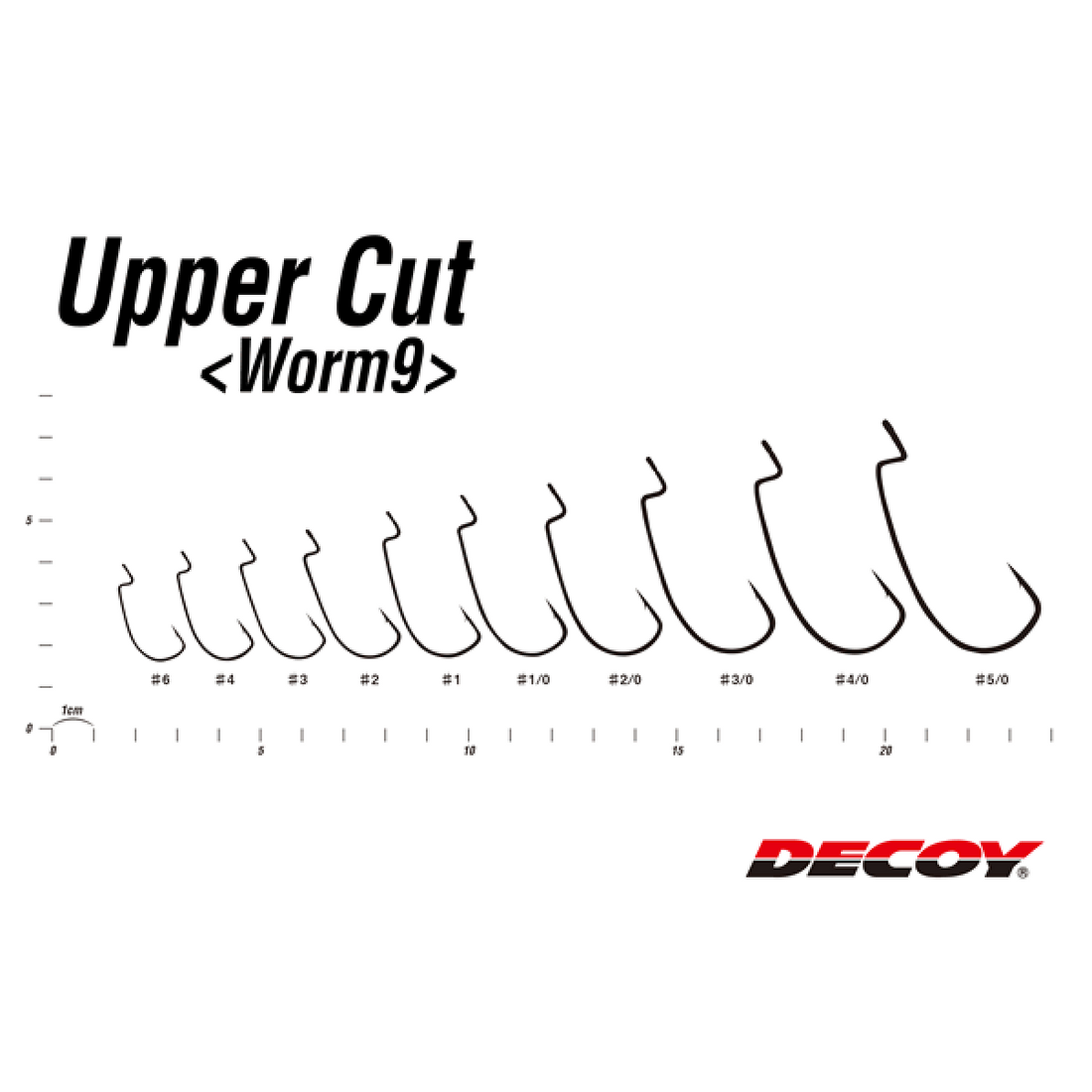DECOY UPPERCUT #5/0 Worm9 (5 pcs/pack) NS BLACK fishing terminal tackle — photo 3