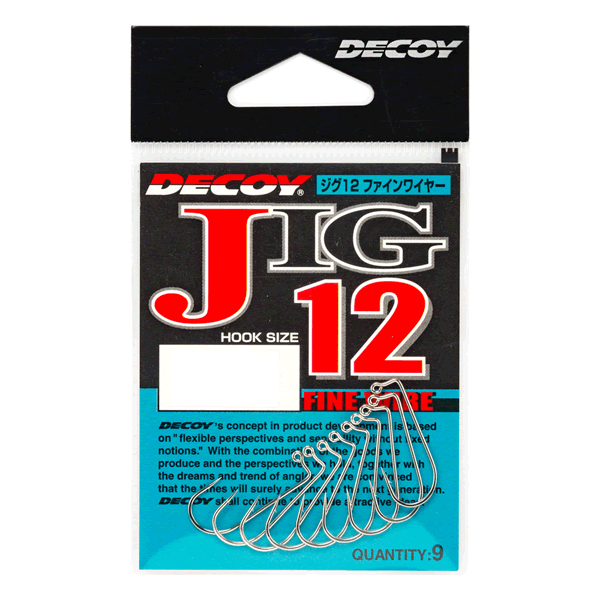 DECOY FINE WIRE #10 JIG12 (9 pcs/pack) W NICKEL fishing terminal tackle