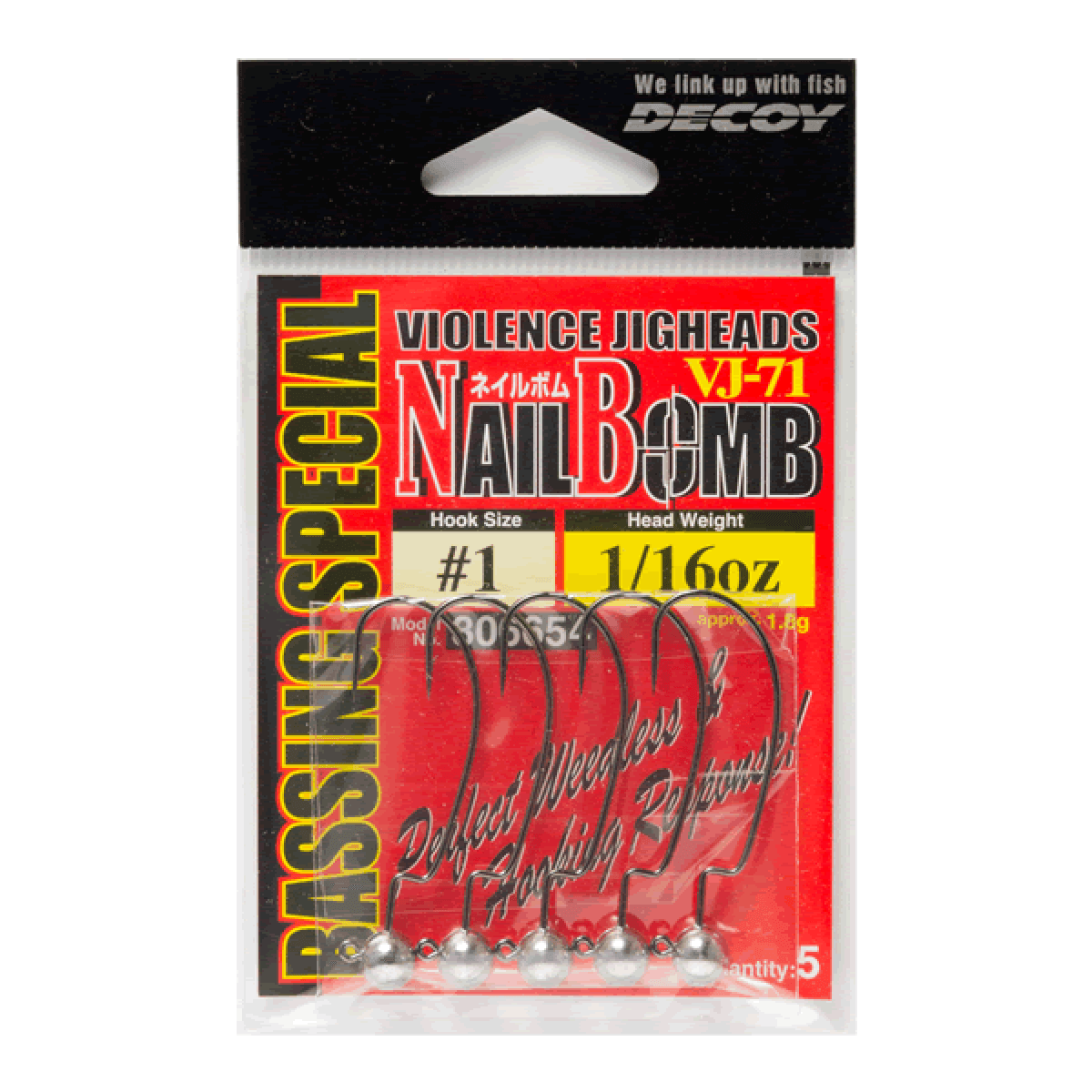 DECOY NAIL BOMB #1/0-3.5g VJ-71 NS BLACK - Britannic Trade