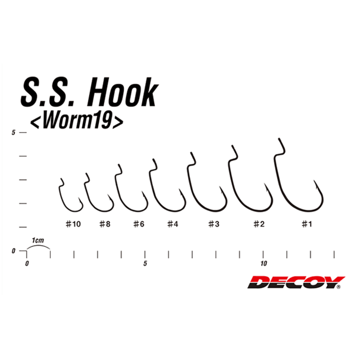 DECOY S.S.HOOK #4 Worm19 (9 pcs/pack) NS BLACK - Britannic Trade
