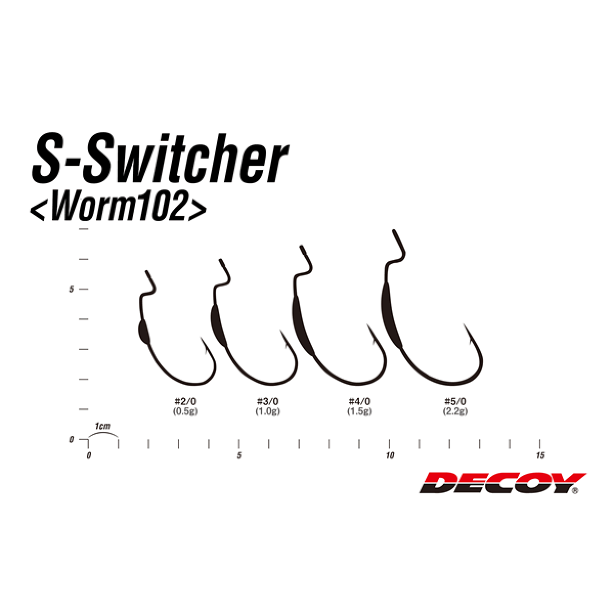 DECOY S SWITCHER #3/0 Worm102 (5 pcs/pack) NS BLACK