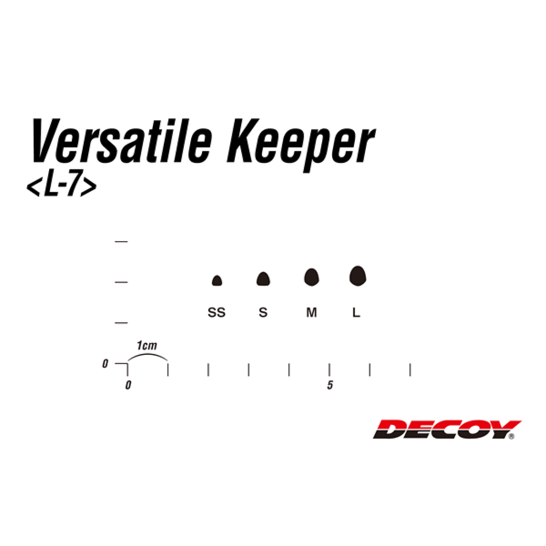 DECOY VERSATILE KEEPER M L-7 (20 pcs/pack) BLACK fishing terminal tackle — photo 3
