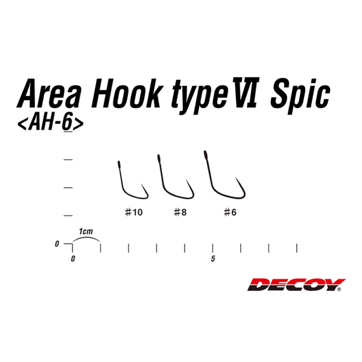 DECOY AREA HOOK TYPE VI SPIC #10 AH-6 (12 pcs/pack) NS BLACK - Britannic Trade