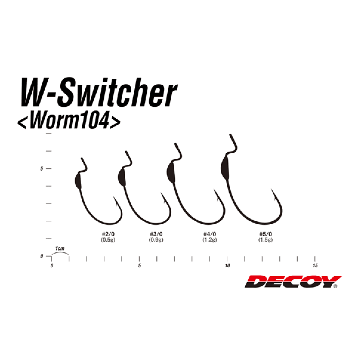 DECOY W SWITCHER #2/0 Worm104 (5 pcs/pack) NS BLACK - Britannic Trade